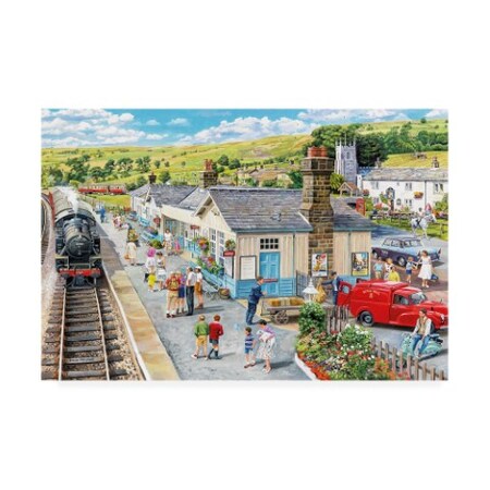 Trevor Mitchell 'The Village Station' Canvas Art,30x47